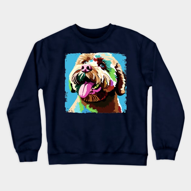 Lagotto Romagnolo Pop Art - Dog Lover Gifts Crewneck Sweatshirt by PawPopArt